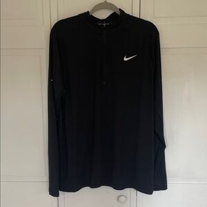 Nike Stride Dri-Fit Black Quarter-Zip Pullover Sz L Like New